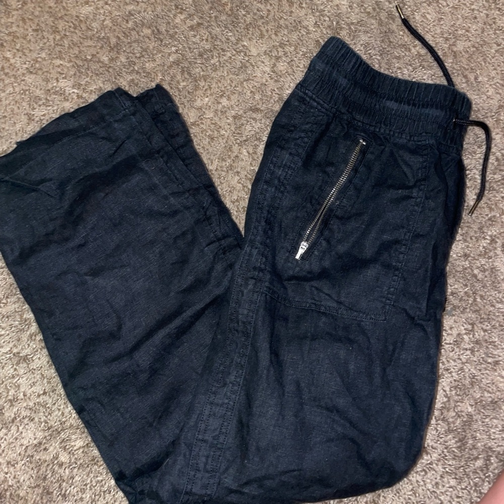 Athleta Cabo Linen Wide Leg Pants
